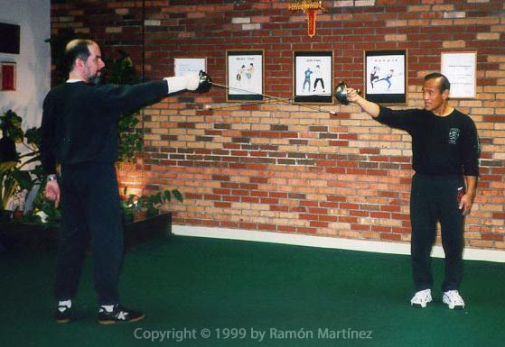 Guro Dan Inosanto trains Destreza with Maestro Ramón Martínez at Princeton Academy of Martial Arts